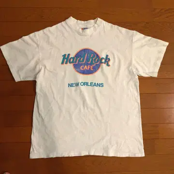 L 사이즈 90년대 빈티지 Hard Rock Cafe 티셔츠 화이트