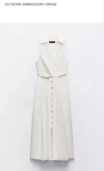 ZARA 자수 엠브로이더리 코튼 드레스
