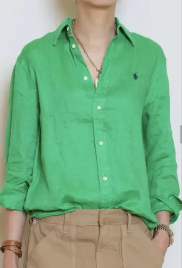 POLO RALPH LAUREN LINEN 셔츠 새상품급