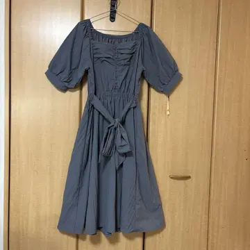 CLETTE 오리지널 스퀘어넥 백리본 원피스