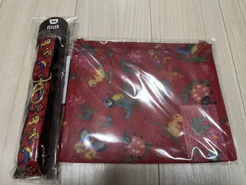 정가 판매! 페일러 하이디 D링 메쉬 파우치 & 숄더 스트랩 빨강
