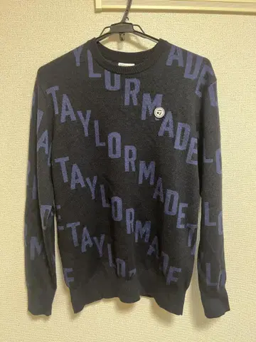 TaylorMade 네이비 크루넥 스웨터 L