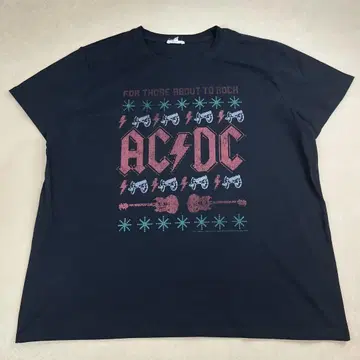 AC/DC 티셔츠 블랙 빅 로고 락밴드 XL