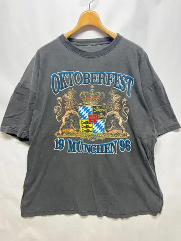 OKTOBERFEST 옥토버페스트 1996 페이드 블랙 T셔츠 XL