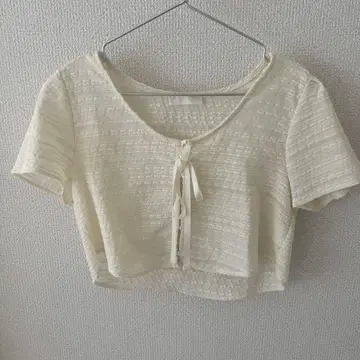 [ riette ] ripple blouse cream