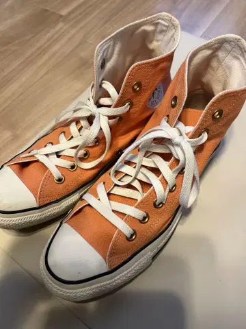 컨버스 오렌지 ALL STAR 하이컷 스니커즈