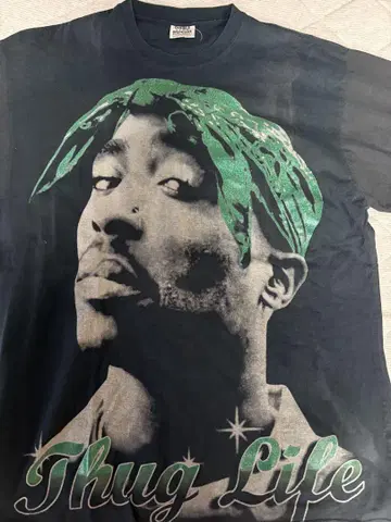 Thug Life 티셔츠 블랙