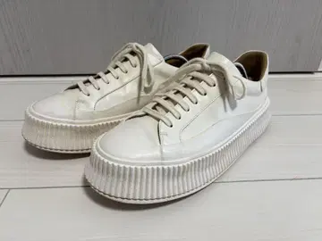 JIL SANDER 질 샌더 가죽 스니커즈 화이트 신발