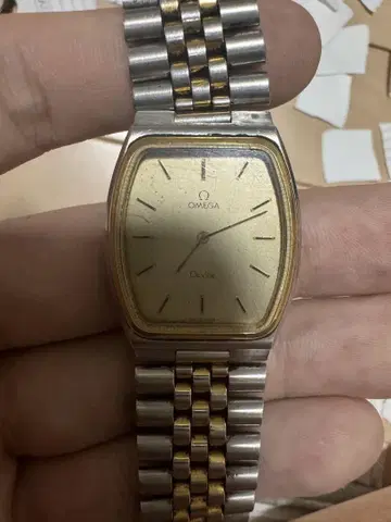 OMEGA De Ville 쿼츠 시계 스테인리스 골드