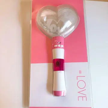 =LOVE 이코러브 공식 응원봉 하트 모양 은박 테이프 포함