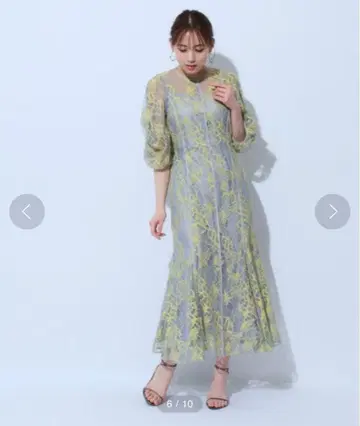 Mystrada 마이스트라다 파이핑 레이스 드레스