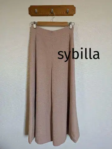 Sybilla 핑크 베이지 와이드 팬츠, 큐롯 팬츠 [새상품급]