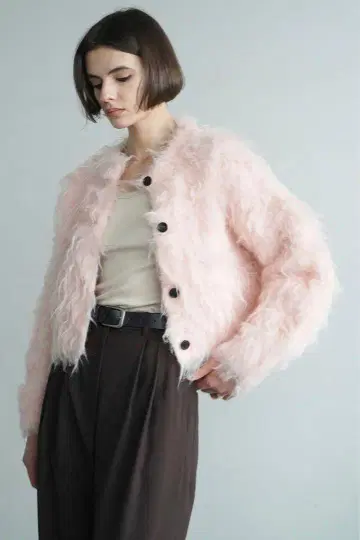 CLANE SHAGGY SHORT KNIT CARDIGAN