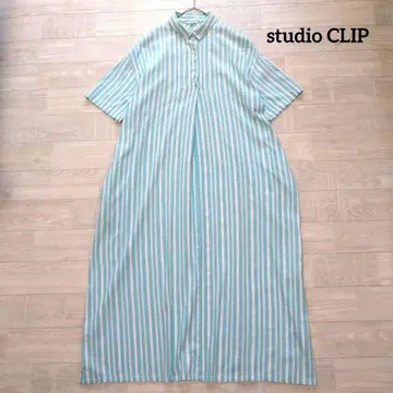 studio CLIP 스튜디오 클립 여름 느낌 스트라이프 셔츠 원피스 F