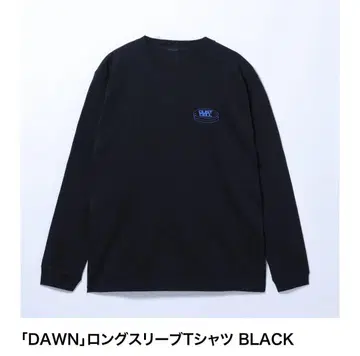 [ DUSTCELL ] [ DAWN ] 롱 슬리브 티셔츠 BLACK