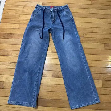 JERSEYS 와이드 레그 데님 블루
