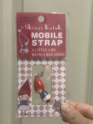 헤이세이 레트로 세키구치 Shinzi Katoh 빨간 망토 핸드폰 스트랩