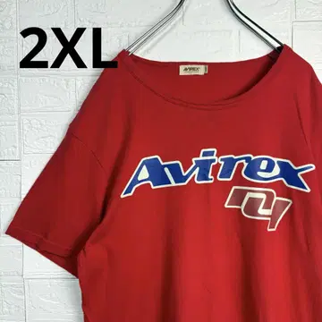[ 가슴 로고 ] AVIREX 레트로 로고 오버사이즈 티셔츠 2XL