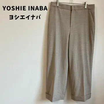 YOSHIE INABA 요시에 이나바 슬랙스 체크 무늬 일본제