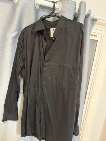 Y-3 긴팔 셔츠 블랙 롱 셔츠 검정