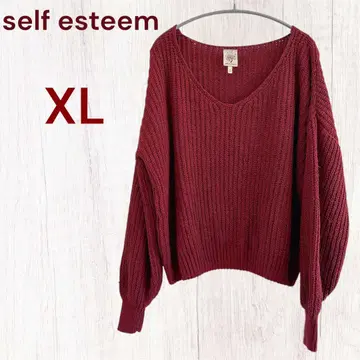 self esteem [XL] 버건디 컬러 니트 스웨터