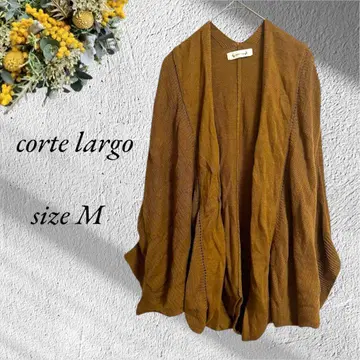 새상품급 Corte Largo 돌먼 가디건 M 브라운 2626