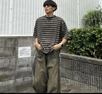 WETTEMPT 크루넥 멀티 보더 T L 사이즈