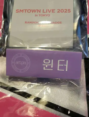 SMTOWN 네임 배지 aespa 윈터