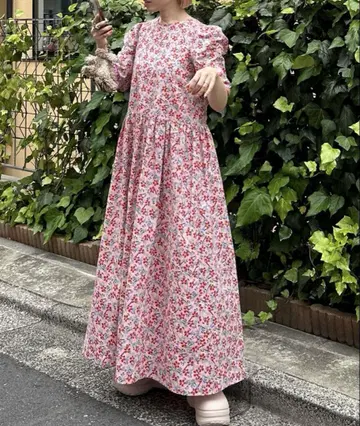 Alley Tokyo 구제 느낌 꽃무늬 원피스