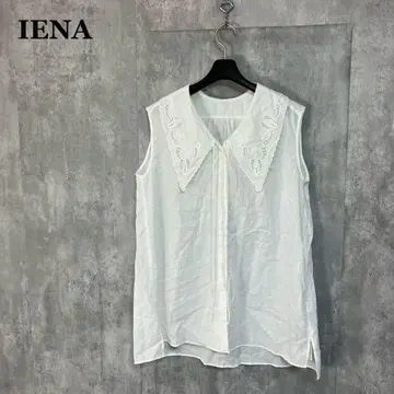 새상품 IENA 레이스 옷깃 슬리브리스 블라우스