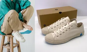 새상품 26cm 문스타 S.L.P. 01 캔버스 스니커즈 화이트