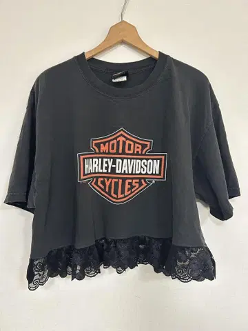 Harley-Davidson 크롭 T셔츠 X-Large
