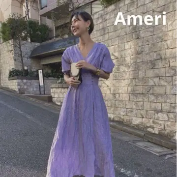 AMERI 보라색 CACHE COEUR DRESS 원피스 롱 원피스