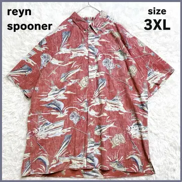 빅 사이즈 reyn spooner 레인스푸너 알로하 셔츠 물고기 패턴