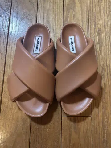 Jil Sander 샌들 브라운 40 정품 밑창 덧댐 완료
