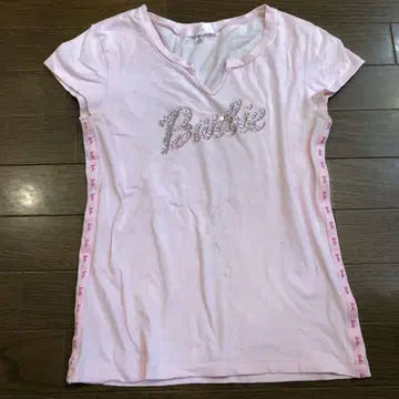 Barbie 핑크 T셔츠 M 로고
