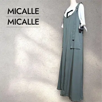 미사용 새상품 MICALLEMICALLE 카키 점퍼 스커트 프리사이즈
