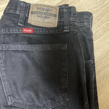 Wrangler 프리미엄 퀄리티 블랙 데님 팬츠