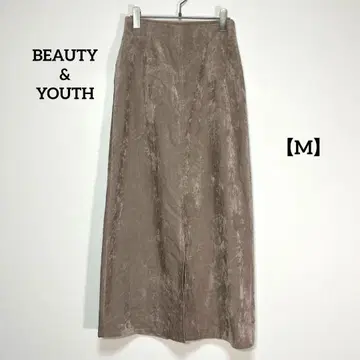 BEAUTY&YOUTH [M] 벨로아 타이트 스커트 롱 기장