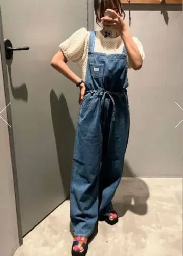 로데오크라운즈 와이드 보울 2way 데님 오버롤