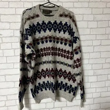 Eddie Bauer 기하학 패턴 울 스웨터