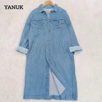 YANUK 야누크 데님 코트 원피스 롱 자켓 코듀로이