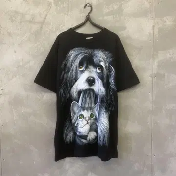 MICHAEL 강아지 고양이 티셔츠 비어디드 콜리 동물 패턴 애니멀 무늬