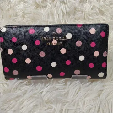 kate spade new york 장지갑 스테이시 도트 무늬 블랙