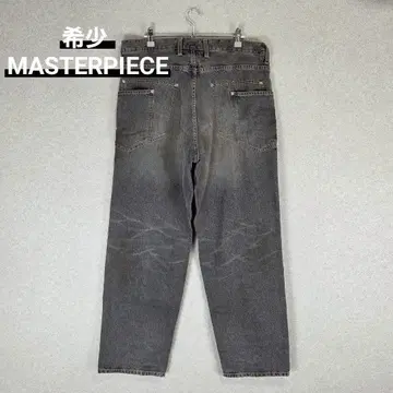 레어 MASTERPIECE BAGGY DENIM PANTS BLACK