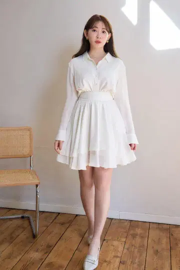 Her lip to Murcia Chiffon Shirt Dress