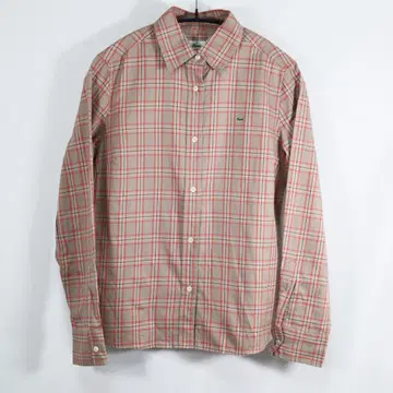 라코스테 브라운 체크 셔츠 긴팔 lacoste