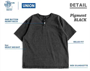 [굿온] UNION 별주 헨리넥 9온스 헤비 S/S 티 XL