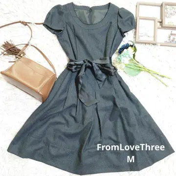 새상품급 일본제 FromLoveThree 원피스 (M) 그레이/블랙