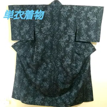 홑기모노 네이비 꽃 문양 새상품급